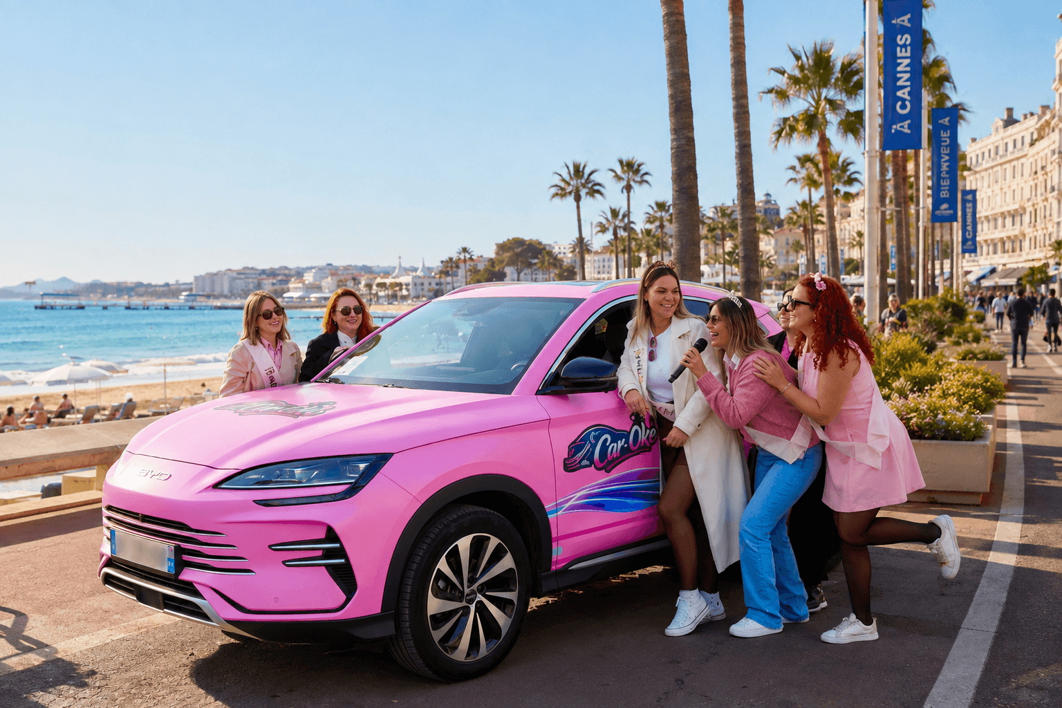 Car-Oké à Cannes sur La Croisette